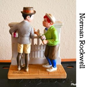 Norman Rockwell "The Rivals" porcelain figurine 1980 Vintage